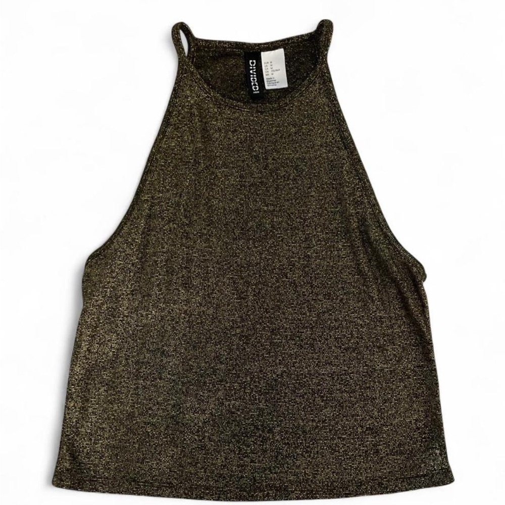 H&M Metallic Gold Tank Top